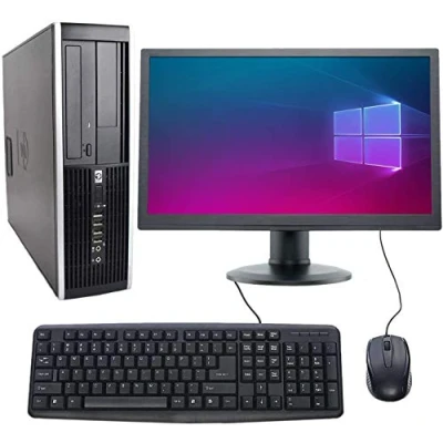 Image of Complete set of 21.5in Monitor and HP 8300 SFF Quad Core i5 3470 8GB 500GB WiFi Windows 10 64 Bit Desktop PC Computer (Renewed)
