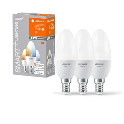 Image of LEDVANCE Smart LED lamp with WiFi Technology, E14 base matt Optics,Light Colour Changeable (2700K 6500K), 470 Lumen, 40W Replacement, dimmable, 3 Pack
