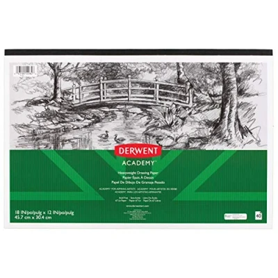 Image of Derwent Academy Drawing Paper Pad, 40 Sheets, 18&quot; x 12&quot;, Heavyweight (54982)