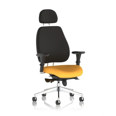 Image of Chiro Plus Bespoke Colour Seat Senna Yellow With Headrest