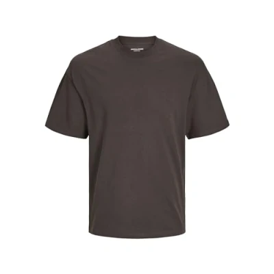 Image of JACK &amp; JONES Men&#039;s Jjebradley Tee SS O Neck Noos T Shirt, Mulch, M