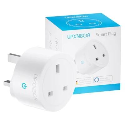 Image of UPXNBOR Smart Plug WiFi Outlet, Works with Amazon Alexa, Google Home, Wireless Socket Energy Monitoring, Timer &amp; APP Remote Control, 2.4GHz Wi Fi Only, 13A (1 Pack)