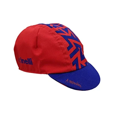 Image of Cinelli Alessandro Mendini Cycling Cap, Stilema TRE Rosso, One Size
