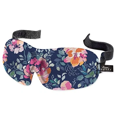 Image of Bucky 40 Blinks No Pressure Eye Mask for Travel &amp; Sleep, Midnight Floral, One Size, 1 Count (Pack of 1), Casual