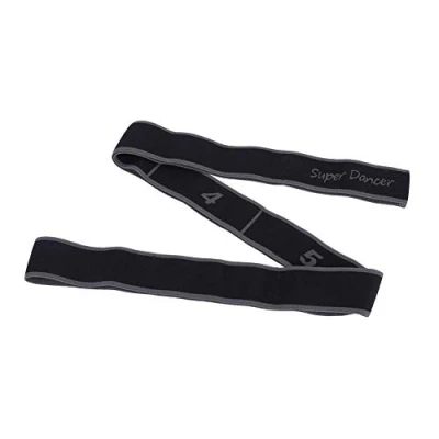 Image of Resistance Bands, Stretch Band 8 Loops Elastic Exercise Loop for Ballet Dance Yoga Pilates Gymnastics Pull up Assist/Muscle Toning/Stretching (Gray)