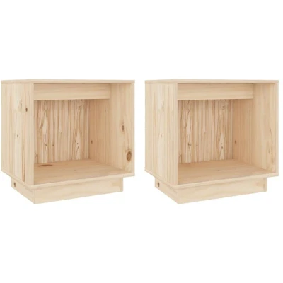 Image of vidaXL Bedside Cabinets 2 pcs 40x30x40 cm Solid Wood Pine