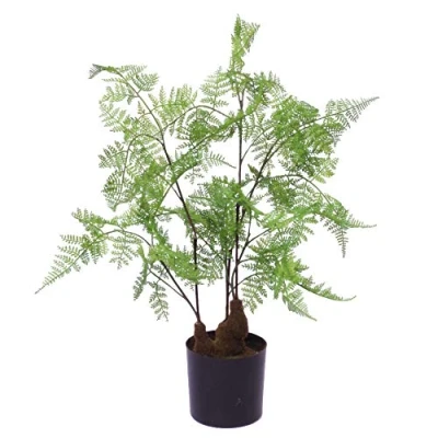 Image of Leaf Artificial Realistic Natural Look Pot, Moss Fern Small, 60cm