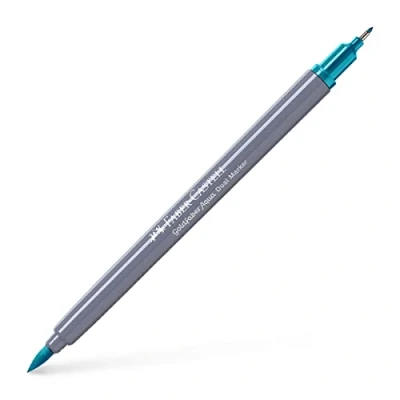 Image of Faber Castell Creative Studio Goldfaber Aqua Dual Marker, Light Cobalt Turquoise, Single For Art, Craft, Drawing, Sketching, Home, School, University, Colouring