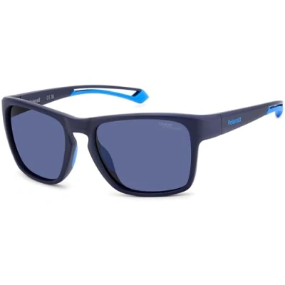 Image of POLAROID Men&#039;s PLD 7052/S Sunglasses, Opaque Blue, 42