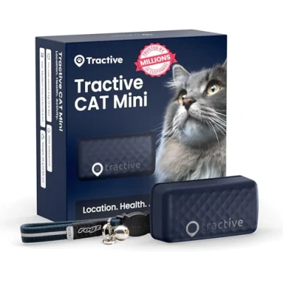 Image of Tractive Mini GPS Cat Tracker Market Leader Real Time Location Tracking History Health Alerts Activity Monitoring Collar included