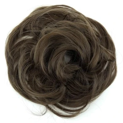 Image of CAISHA Synthetic Fiber Hairpiece Scrunchie Scrunchy Updo Slightly Wavy Ash Brown G10B