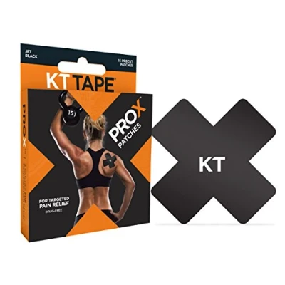Image of KT Tape Unisex Pro X Synthetic Kinesiology Tape, Black, XL UK