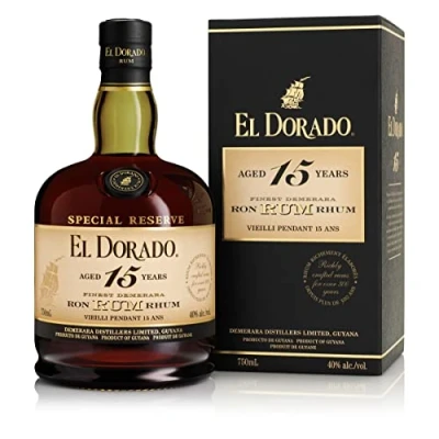 Image of El Dorado 15 Year Old Special Reserve Rum, 70 cl Aged for Years Flavours of Tropical Fruit and Spice Perfect Sipping