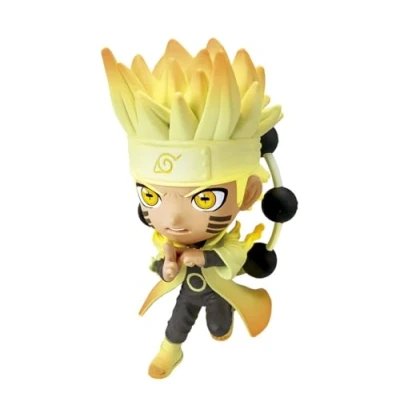 Image of Chibi Masters Bandai Naruto Uzumaki Anime Figure 8cm Merch Toy In Action Pose Mini Figurine Window Box Collectable Figures Make Great Gifts