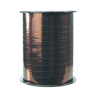 Image of Clairefontaine Ref 602073C Metallic Counter Ribbon Rolls (Single Roll) 7mm Width x 250m Length Suitable for Gift Wrapping, Decoration &amp; Crafting Chocolate