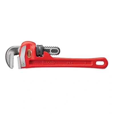 Image of RIDGID 31005 8 Inch Heavy Duty Straight Pipe Wrench, Plumbing Wrench