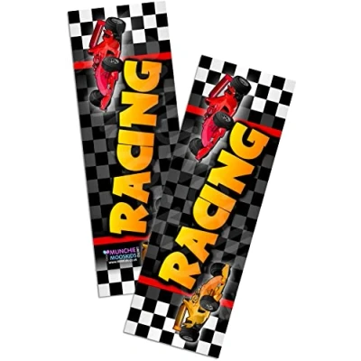 Image of Pack of 12 Racing Car Bookmarks Teacher Reading Book School Party Bag Fillers
