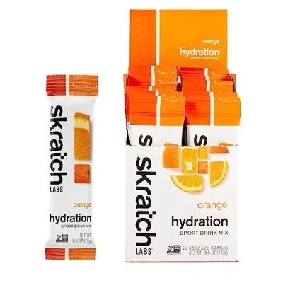 Image of Skratch Labs Hydration Packets Drink Mix, Oranges (20ct) Electrolyte Powder