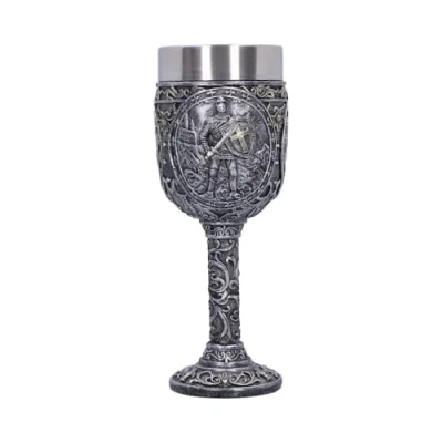 Image of Nemesis Now Knight Goblet, Ornate Medieval Chalice, Removable Stainless Steel Cup for Drinking of Integrity Goblet