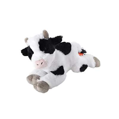 Image of Wild Republic Ecokins Mini Cow, Stuffed Animal, 8 inches, Gift for Kids, Plush Toy, Made from Spun Recycled Water Bottles, Eco Friendly, Child’s Room Decor
