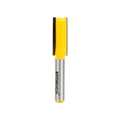 Image of Yonico 14157q Straight Router Bit, Cutting Diameter: 3/8&quot;, Height: 3/4&quot; 1/4&quot; Shank