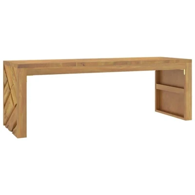 Image of vidaXL Coffee Table 110x35x38 cm Solid Wood Teak