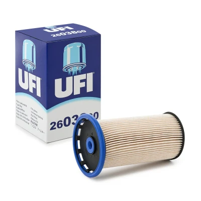 Image of UFI Filters, Fuel Filter 26.038.00, Replacement Filter, Suitable for Cars, Applicable to Various Models such as Audi, Seat, Skoda, and Volkswagen