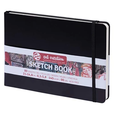 Image of Talens Art Creation Sketchbook 80 Sheets, 21 cm x 14.8 cm, Black