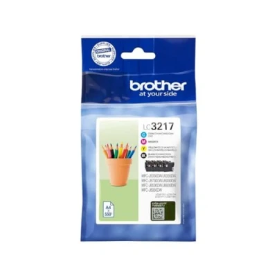 Image of Brother LC3217BK/LC3217C/LC3217M/LC3217Y 4 Pack LC3217 Inkjet Cartridge