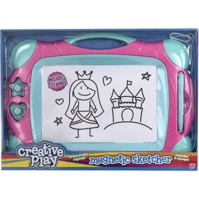 Image of Magic Writer Magnetic Easy Writing Drawing Slate Board Doodle Pad Toy Kids Xmas (Pink)