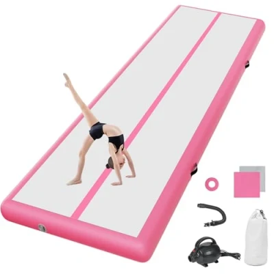 Image of Inflatable tumbling Gym mat 20cm high 6M Air Gymnastics Training Mats with Pump