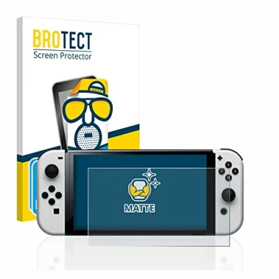 Image of brotect Screen Protector Anti Glare compatible with Nintendo Switch OLED Modell (2 Pack) Matte, Fingerprint Protection Film