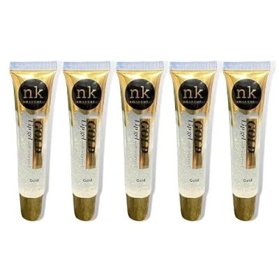 Image of NK Lip gloss gel 15ml Vitamin E, Shiny, Nourishes, (Gold, Pack Of 5)