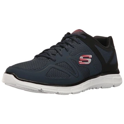 Image of Skechers Men&#039;s Satisfaction Flash Point Sneakers, Blue(Navy/Black), 9 UK (43 EU (10 M US))