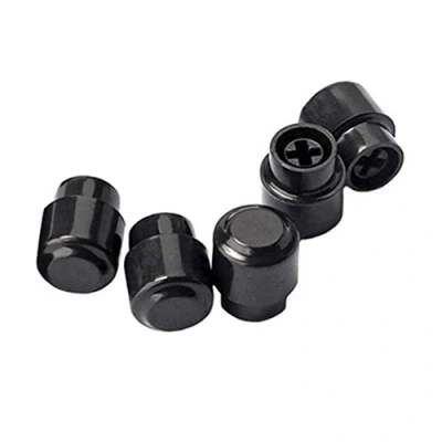 Image of Healifty 5pcs Switch Knob Tip Cap Replacement for telecaster Tele Fender Electric Guitar (Black)