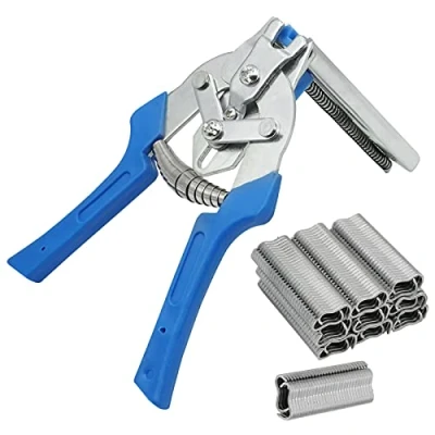Image of Yuecheng Wire Fixing Pliers with 600Pcs M Clips Fence Ring for Rabbit Cage Chicken Net Maintenance Welding Hand Tool