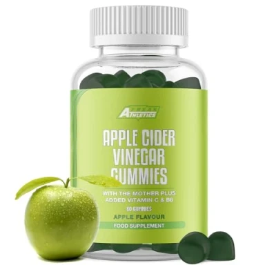 Image of Apple Cider Vinegar Gummies with The Mother 1000mg Enhanced Vitamin B6 &amp; C 60 High Strength ACV Vegan Capsules