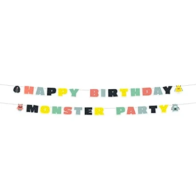 Image of Folat 68288 Letter Garlands Monster Bash Pack of 2, Multi Colour