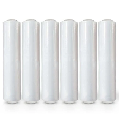 Image of G4GOODS® 6 Rolls Clear Stretch Wrap 500mm x 300m 23mu (2.15kg) Standard Core Tear Resistant Shrink &amp; Water Moisture Proof Industrial Cling Film Multi Use Pallet Furniture