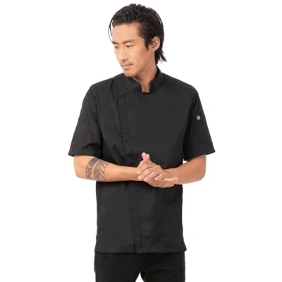 Image of Chef Works Men&#039;s Bcsz009blks s Jacket, Black, UK