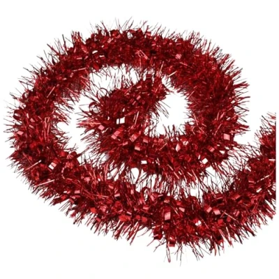 Image of Corlidea 2M Christmas Tinsel Garlands, Tree Garland, Metallic Glittering Garland Decorations Hanging for Party Indoor Outdoor