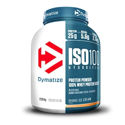 Image of Dymatize ISO 100 Hydrolyzed Orange Ice Cream 2264g Whey Protein Hydrolysat + Isolat Powder