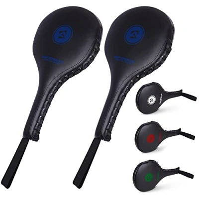Image of AQF Focus Paddles Taekwondo Kick Pads Racket Pair for Karate Boxing Martial Arts Training Equipment Target Kickboxing 2 Piece (Blue)