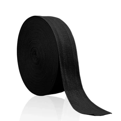 Image of Cotton Twill Tape Black Herringbone 20mm 45m Bias Binding for Sewing Webbing Dressmaking Alterations Apron Craft Gift Wrapping