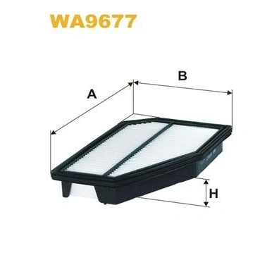 Image of 17220RSPG00 Air Filter WIX FILTERS WA9677 45mm 171mm 278mm Insert HONDA: CIVIC 8 Hatchback