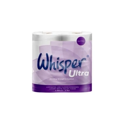 Image of Whisper Ultra 3 Ply Toilet Rolls Pack of 40 (4 x 10)