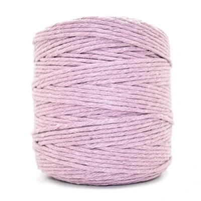 Image of Premium Lavender Macrame Cord, 200 m / 656 ft of 3 mm Thick Natural Cotton Thread Yarn Rope for Wall Hangings, Plant Hangers, DIY Crafts, Home Decorations, Gift Wrapping (Reel)