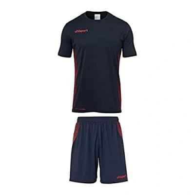Image of Uhlsport Uhlsh Men Score Kit Men&#039;s Jersey&amp;Shorts Set Marine/Fluo Red, XX Large