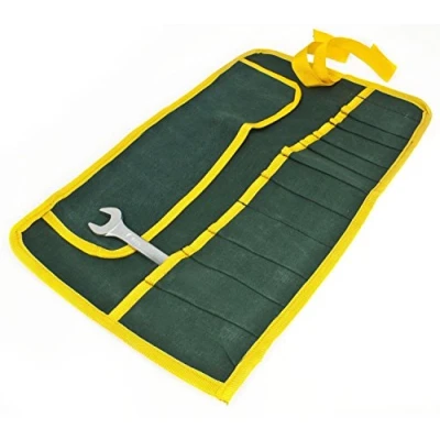 Image of Toolzone 2 X 12 Pocket Canvas Tool Roll Storage Wallet Bag