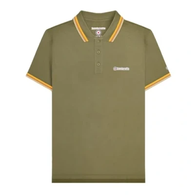 Image of Lambretta Mens Triple Tipped Polo Shirt Khaki XL